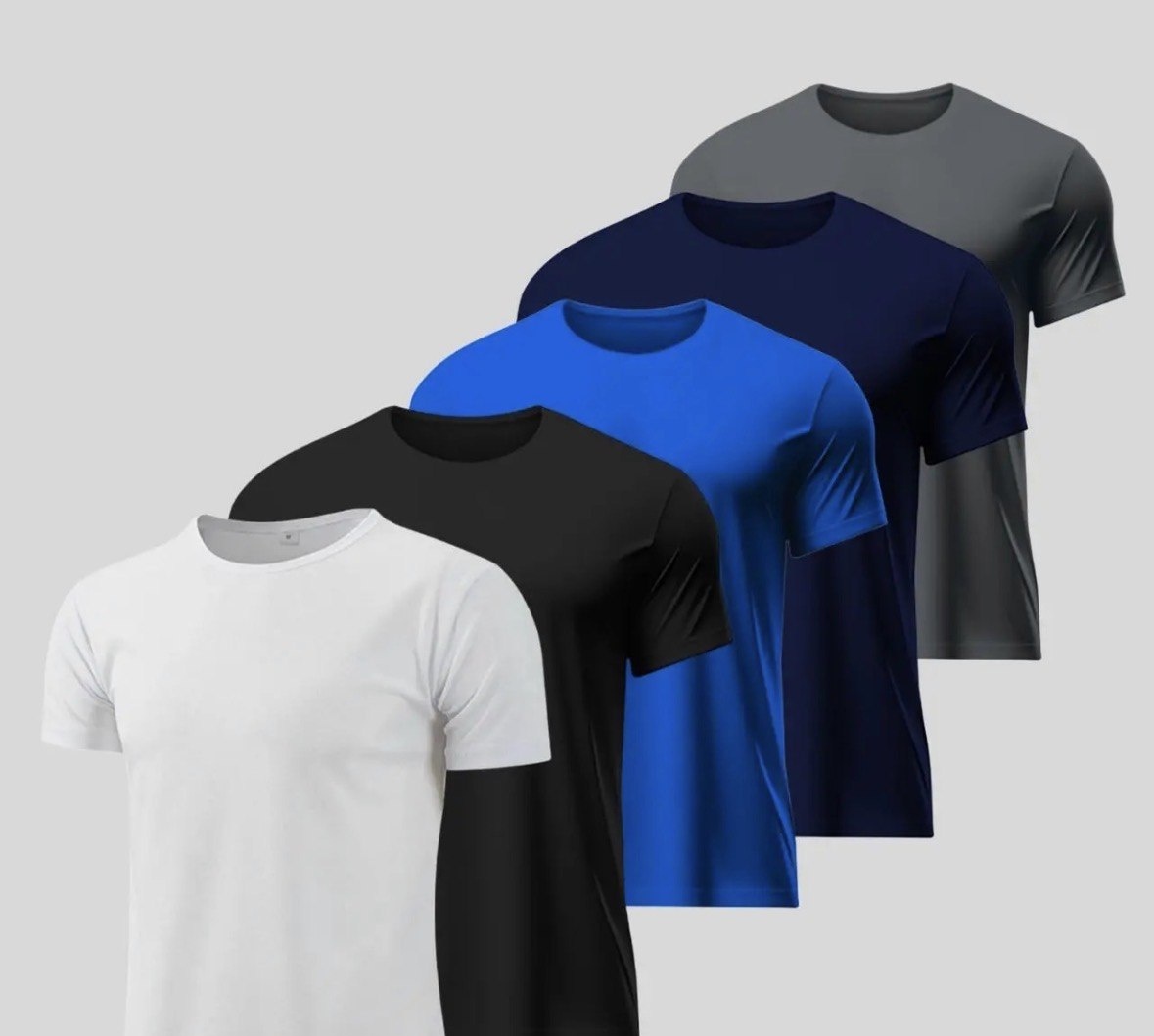 Kit 5 Camisetas Básicas Masculina Dry Fit Lisa Tradicional