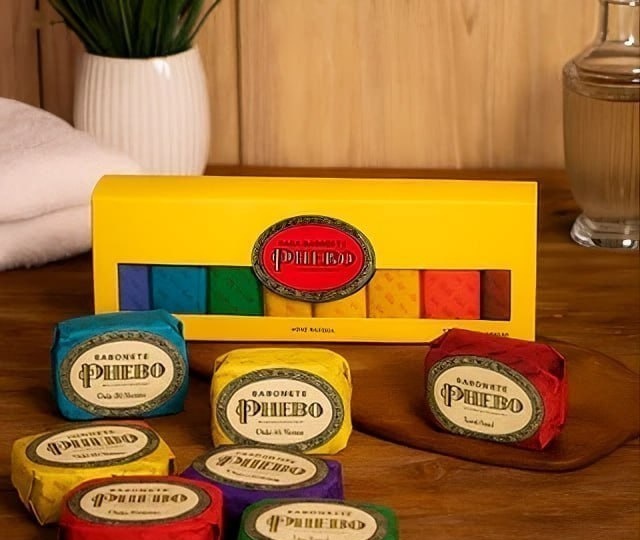 Kit 08 un. Sabonete PHEBO Amarelo 90g