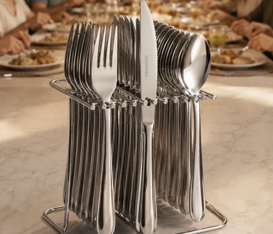 Faqueiro Inox 36 Peças Grandes Resistentes 12 Pessoas