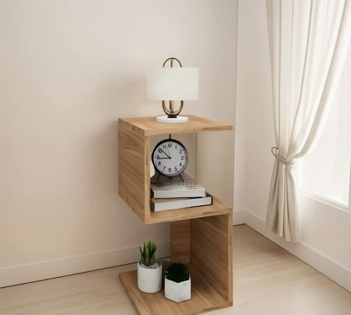 Mesa De Cabeceira Nicho De Mdp Mesinha Quarto Sala Decoração Brovália Marrom