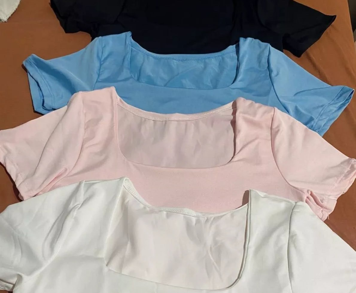 Kit 4 Blusinha Baby Look