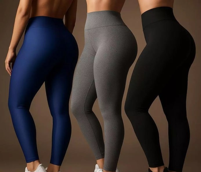 Kit 03 un. Calças Feminina Legging Cós Alto