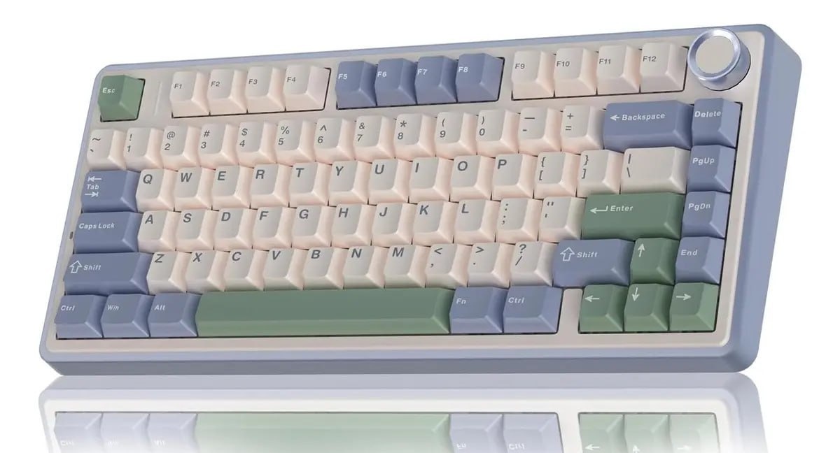 Teclado Mecânico Aula F75 Sem fio Tri-Mode