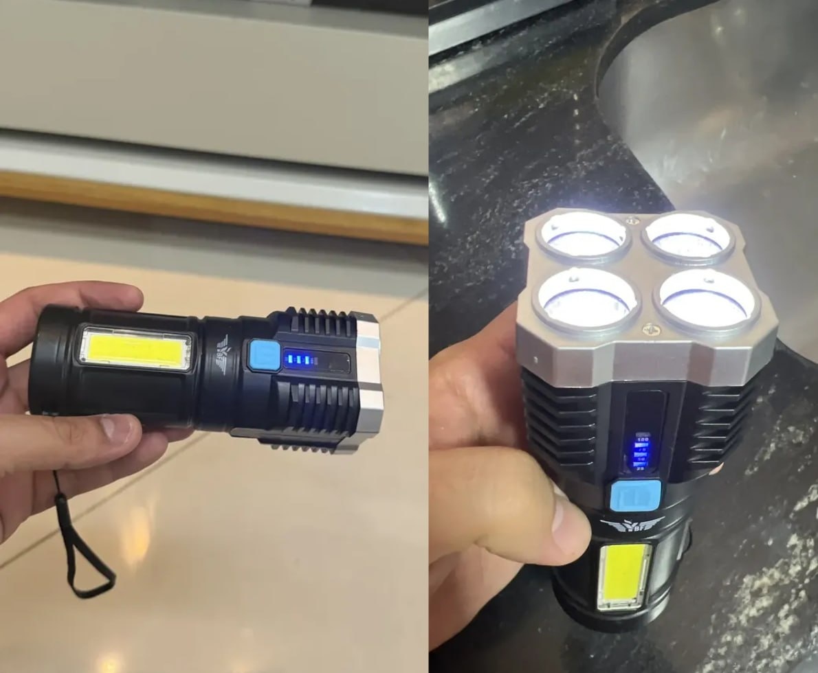 Lanterna Tática Recarregável LED