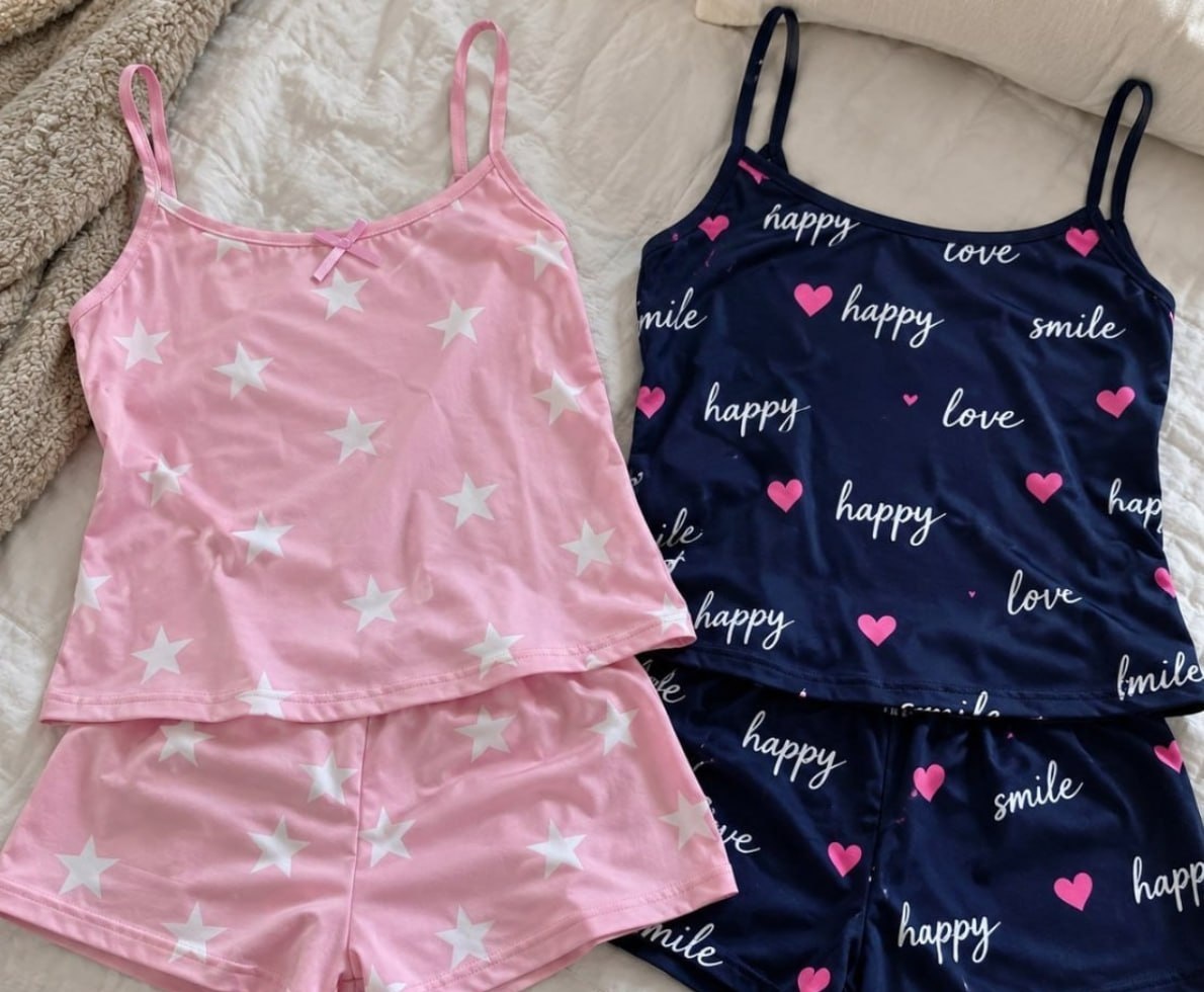 Kit 4 Peças 2 Conjuntos Pijama Baby Doll