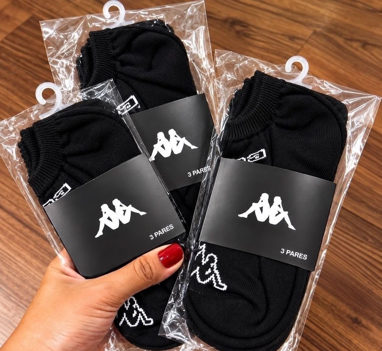 Kit com 9 Pares de Meias Kappa Sapatilha