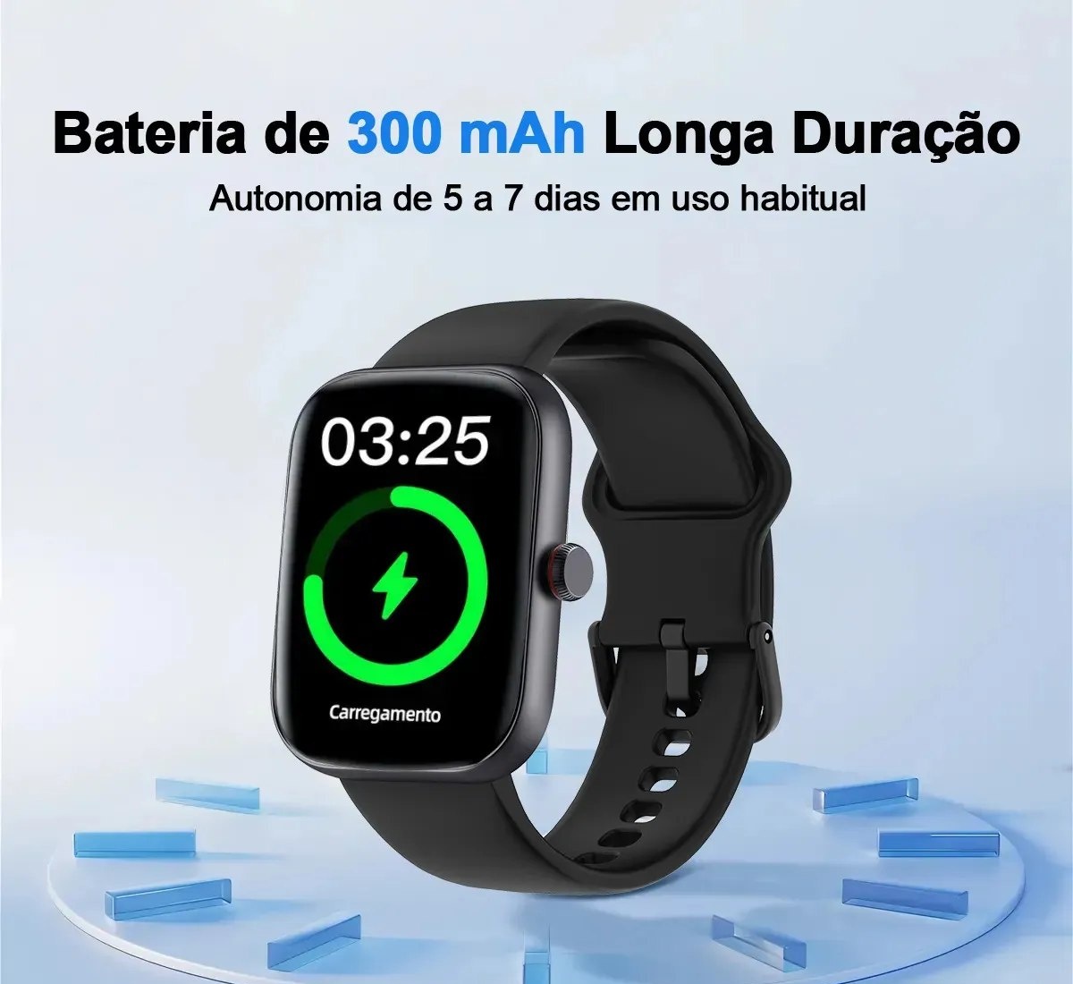 Smartwatch Bluetooth Anfei Smartwatch com Alexa e função de chamada de voz, tela de 1,91 polegadas, cor preta