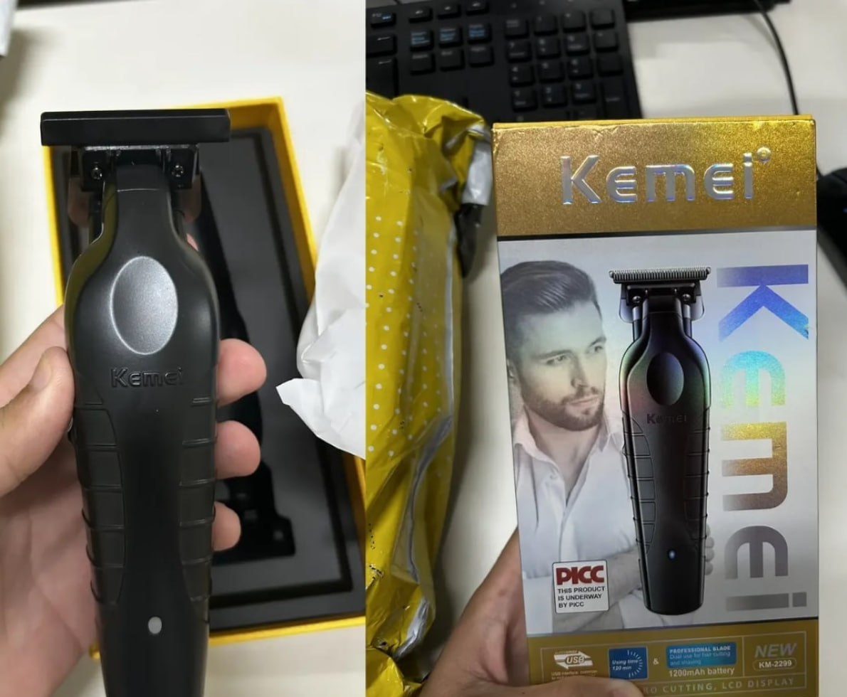 Máquina De Acabamento Profissional Kemei Km-2299 Bivolt