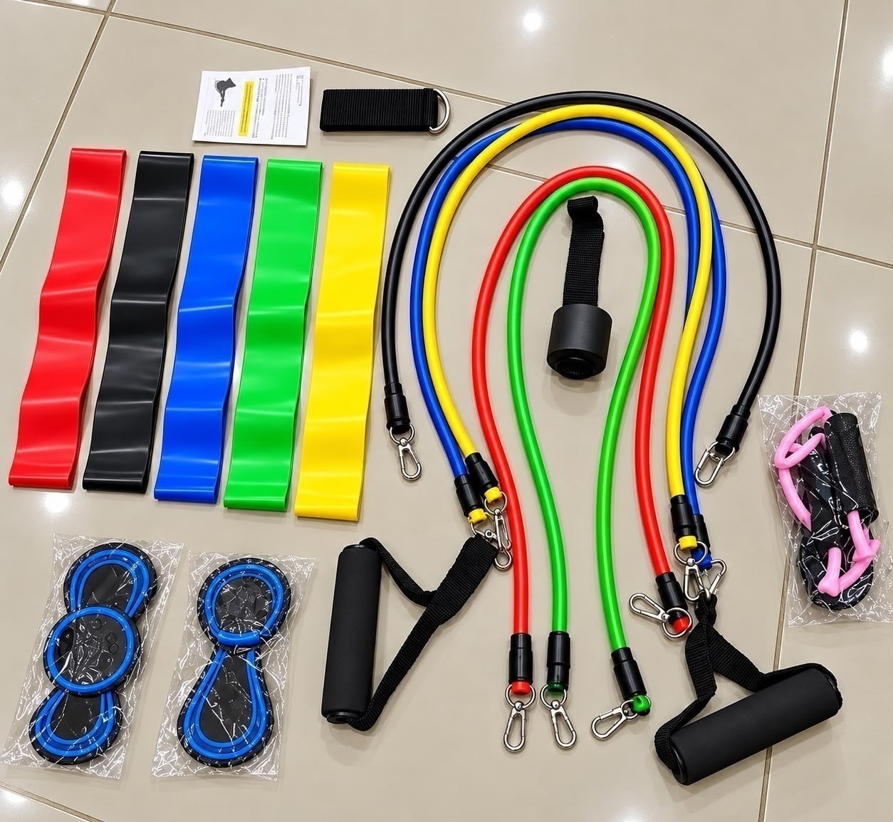 Kit com 20 Itens Fitness Esportivos Para Treino Em Casa