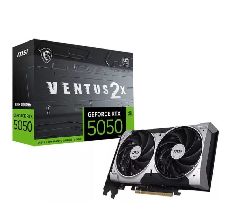 Placa de Vídeo NVIDIA GeForce MSI RTX5050 8GB Ventus 2x