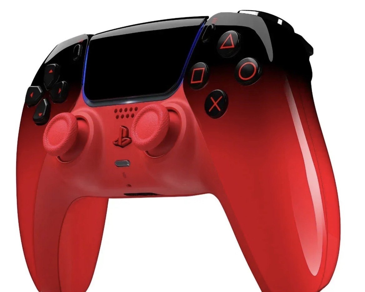 Controle Sem Fio Sony DualSense Hyperpop para PS5, Vermelho Techno Red