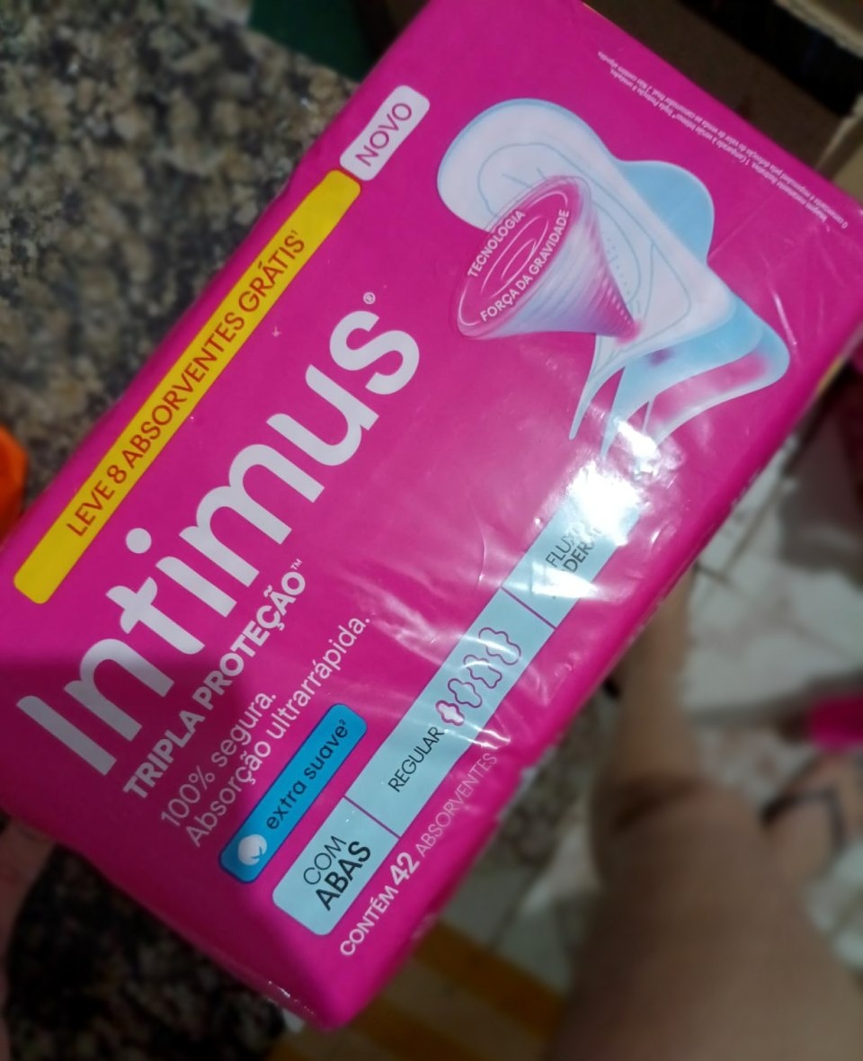 42 un. Intimus Absorvente Tripla Proteção Dia Suave c Abas