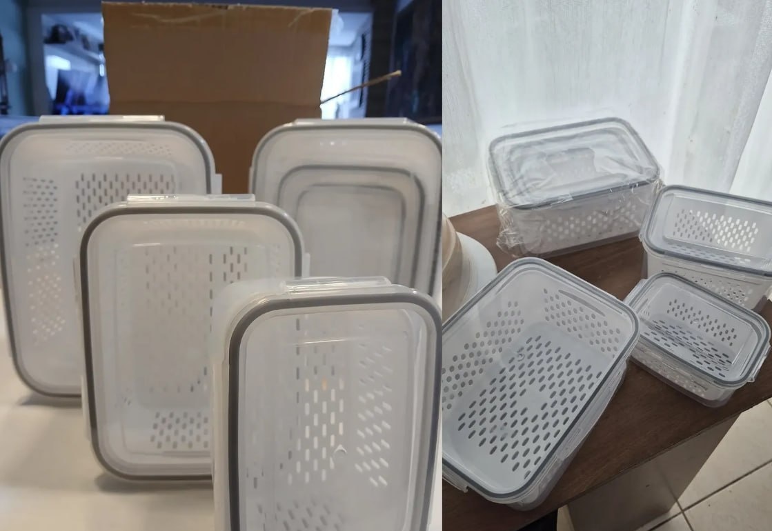 Kit 6 Organizadores Geladeira com Tampas