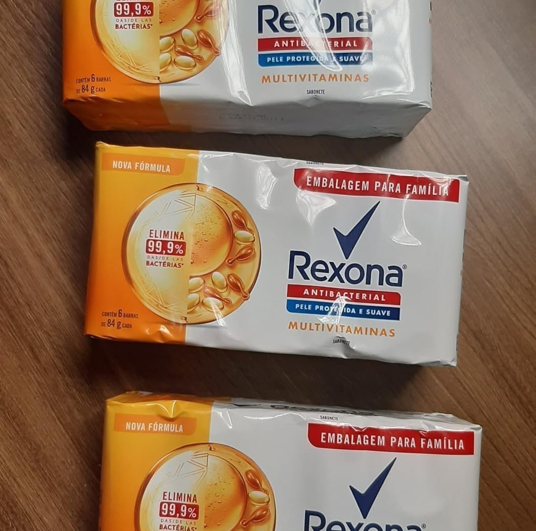 Pack 06 un. Sabonete Em Barra Rexona Multivitaminas 84g