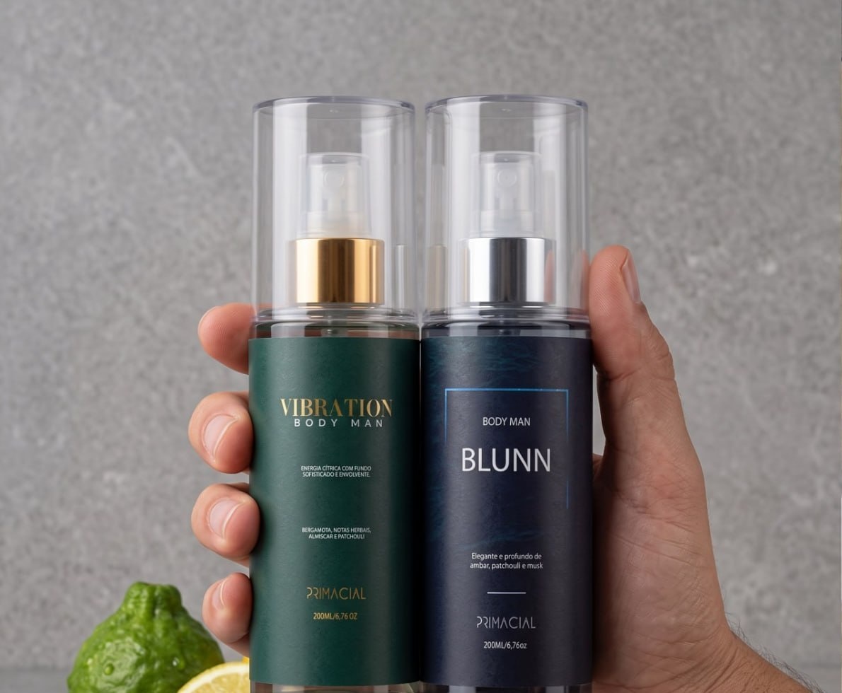 Kit Body Splash Masculino Vibration e Blunn 200ml