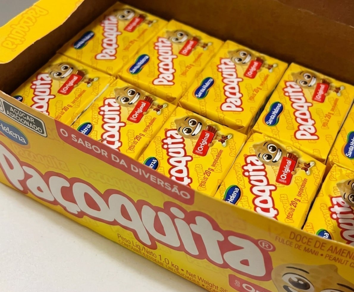 Paçoquita Quadrada Embalada Display de 1Kg com 50 Unidades de 20g