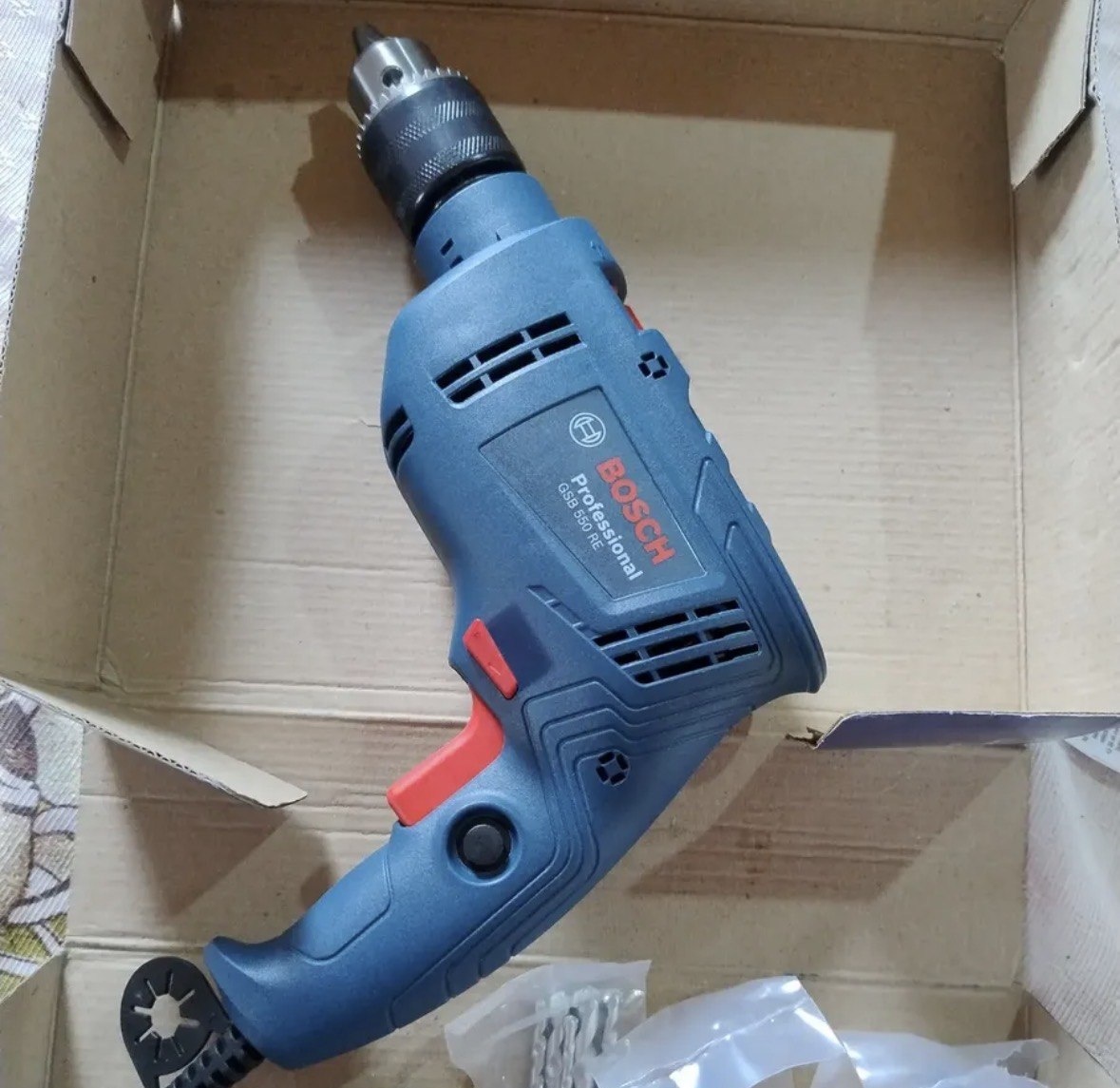 Furadeira Impacto 12 Pol 550w Gsb550 Re Kit 14 Brocas Bosch