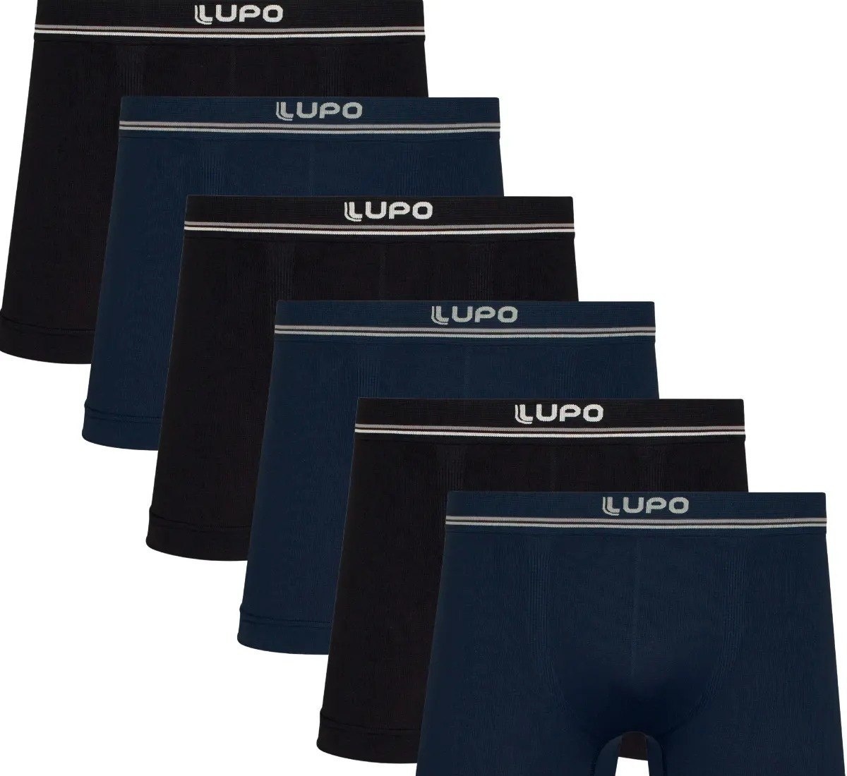 Kit 6 Cuecas Lupo Boxer Box Sem Costura Basic Microfibra