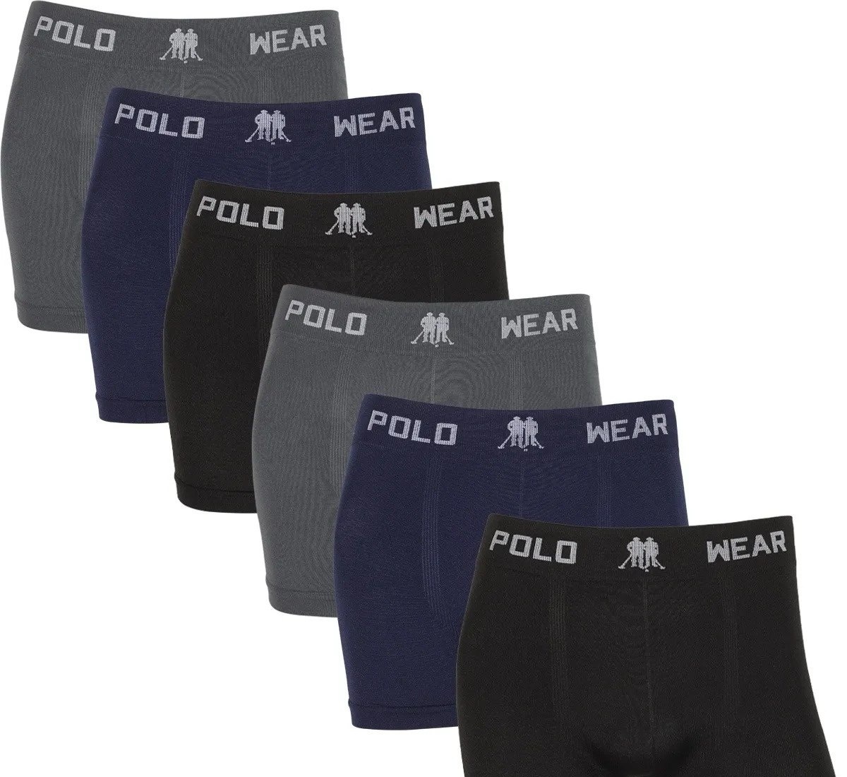 Kit 6 Cuecas Boxer Polo Wear Microfibra Sem Costura Original
