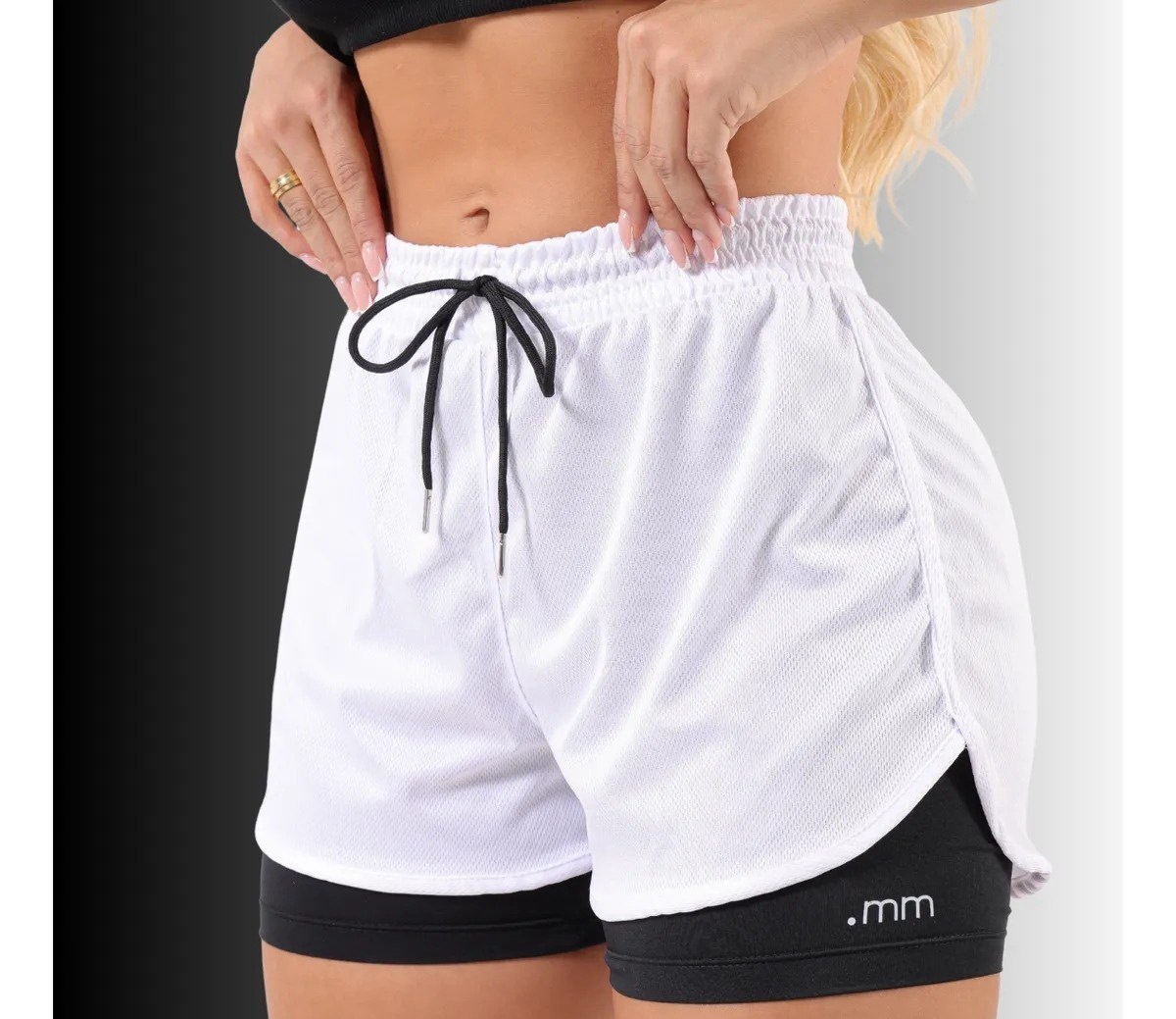 Short Duplo Compressão Fitness Bermuda Academia