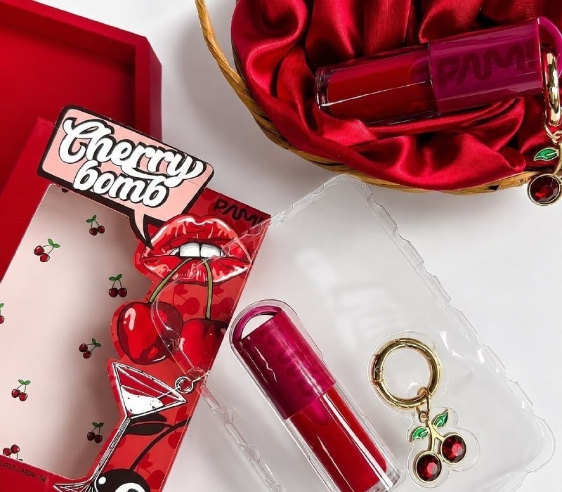 Gloss Labial Cherry Bomb Pam By Pamella 5g