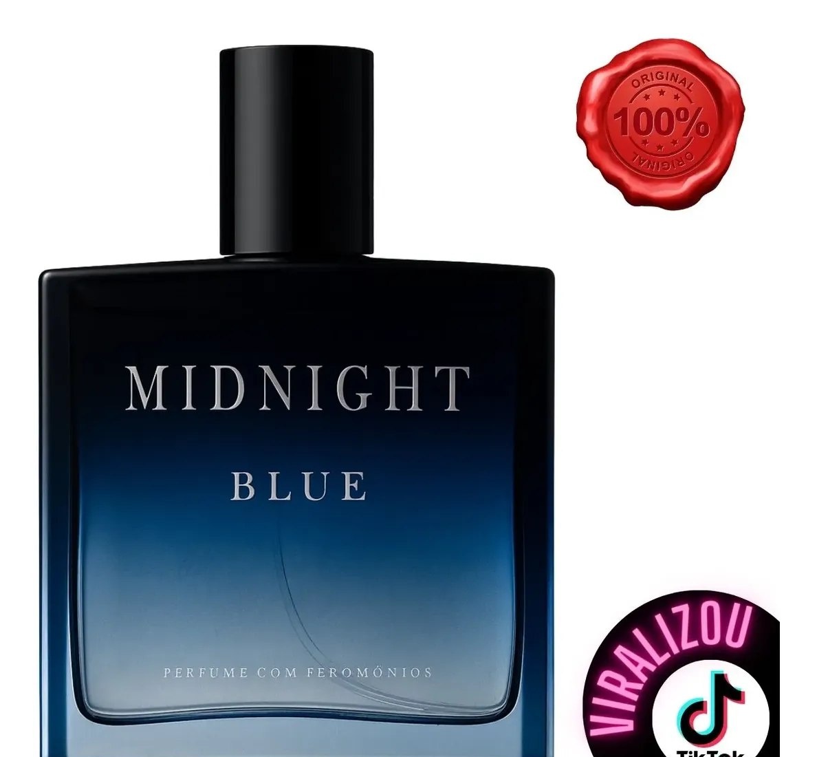 Perfume Masculino Midnight Blue 100ml Importado Original Alta Fixação