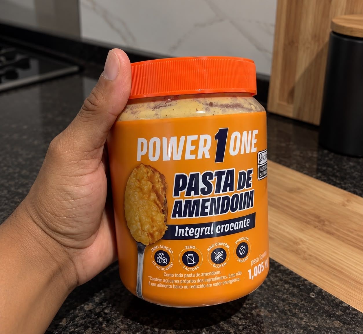 Pasta de Amendoim Power One 1kg Integral Natural