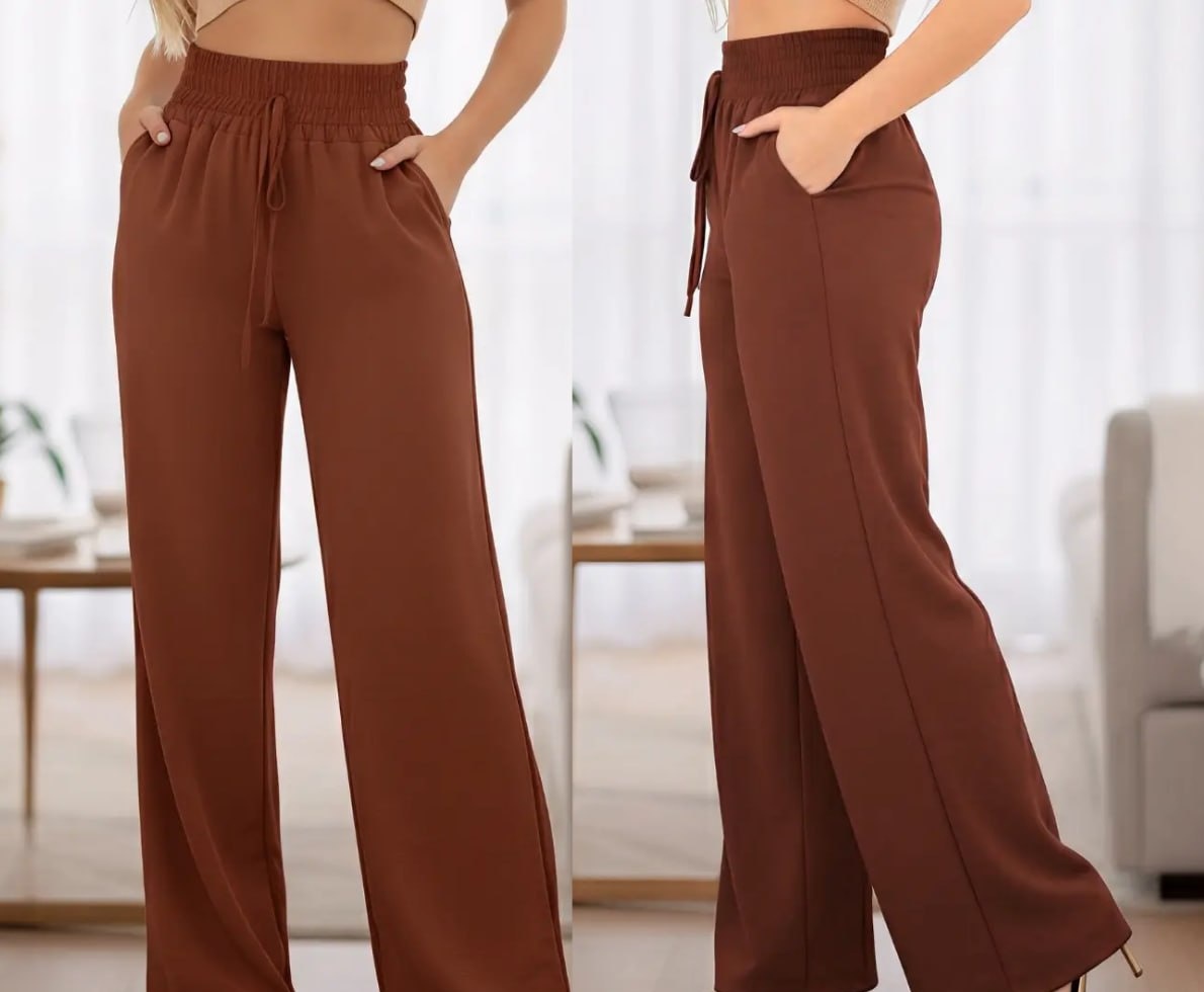 Calça Pantalona Duna Wide Leg Cintura Alta