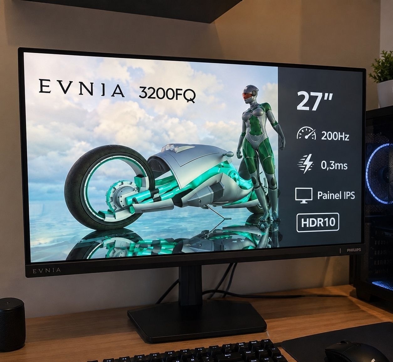 Monitor Phillips 23.8 Full HD IPS 200Hz 0,3ms HDR10