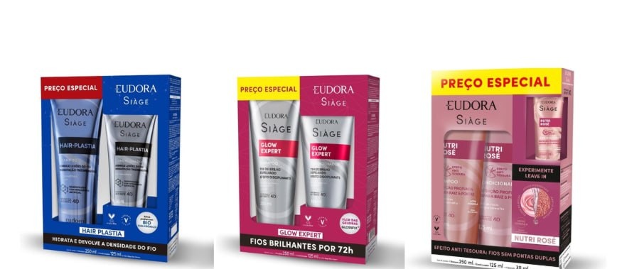 Kit Eudora Siàge Shampoo 250ml  Condicionador 125ml