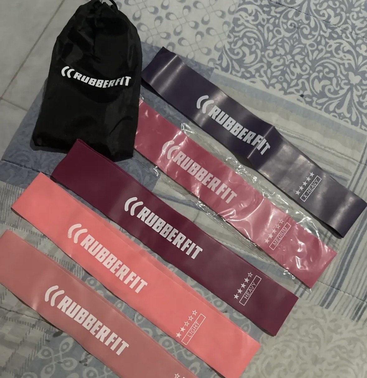 Kit Elástico Mini Band Treino Malhar Musculação Yoga Casa Azul