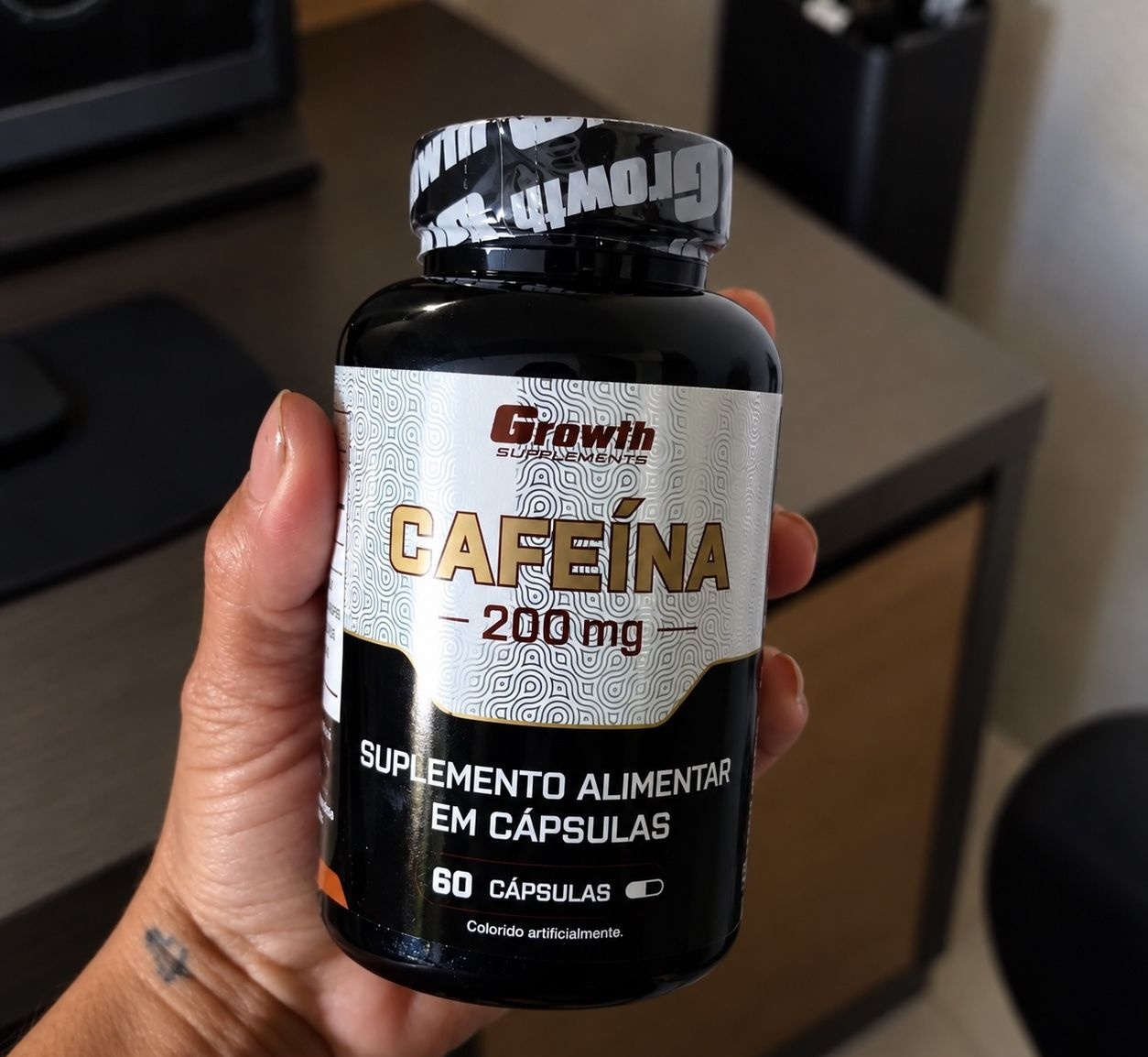Cafeína 200mg 60 Caps Termogênico Growth