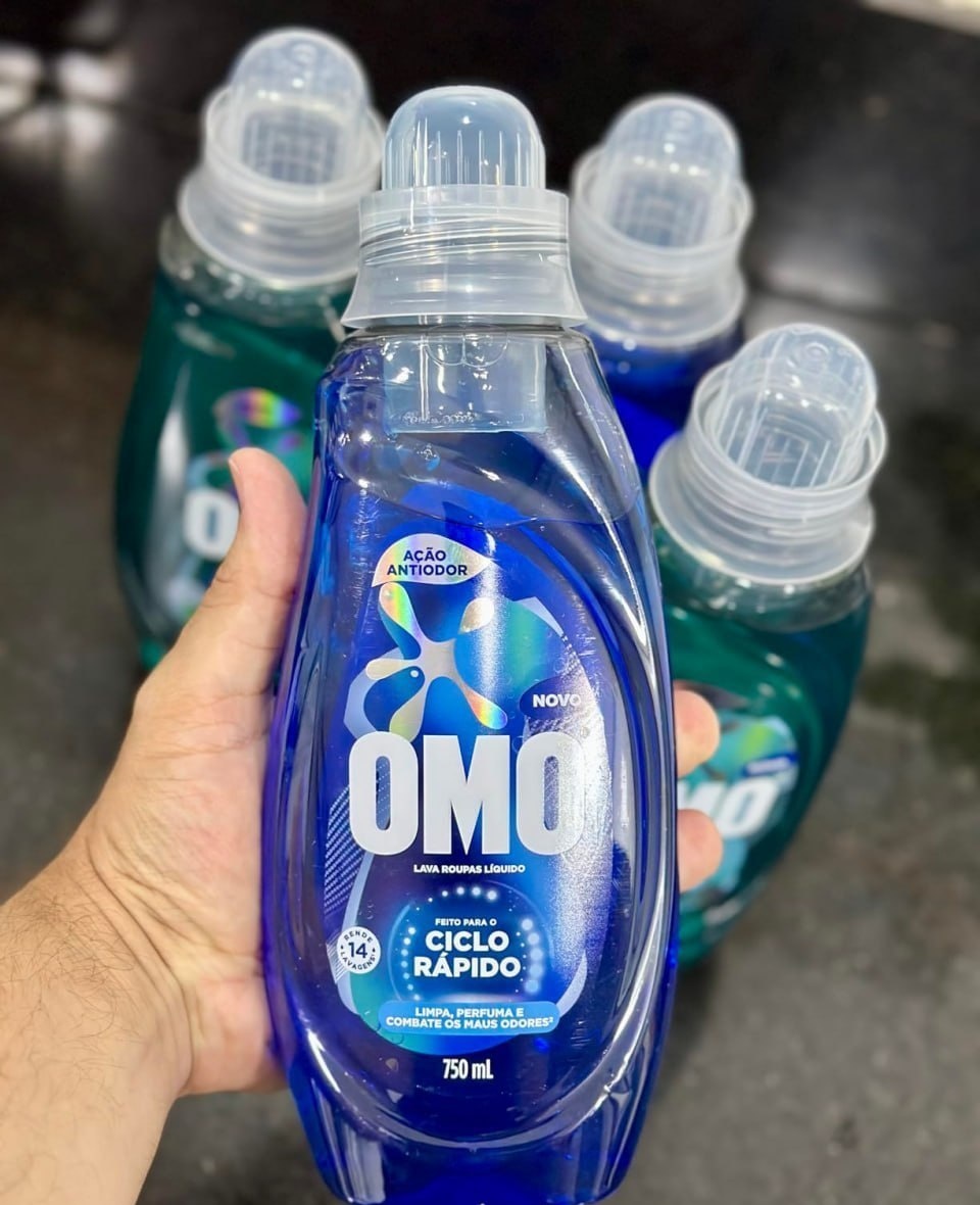 Lava-Roupas Líquido Omo Ciclo Rápido Ação Antiodor Frasco 750Ml