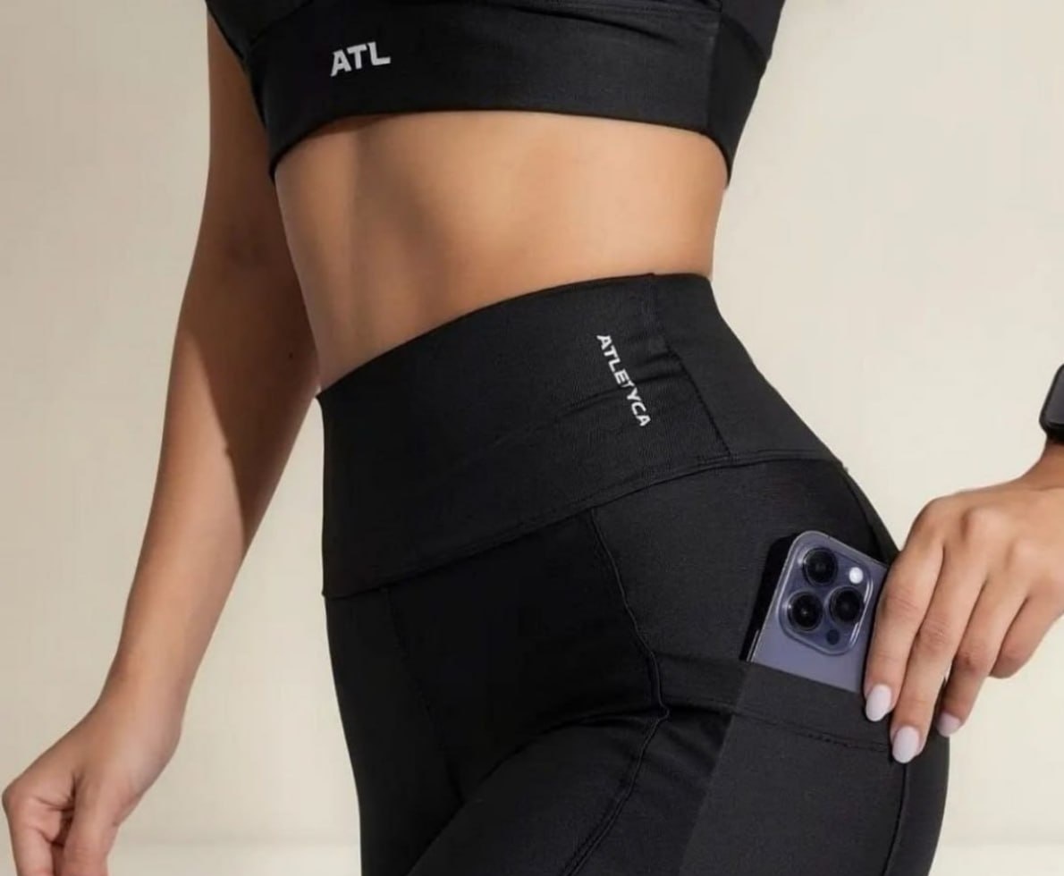 Kit 3 Legging Com Bolso Fitness Atletyca