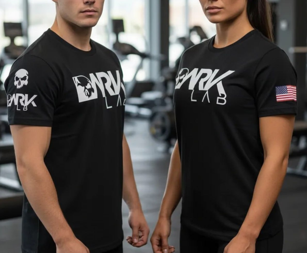 Camiseta Dry-fit Preta Caveira Dark Lab