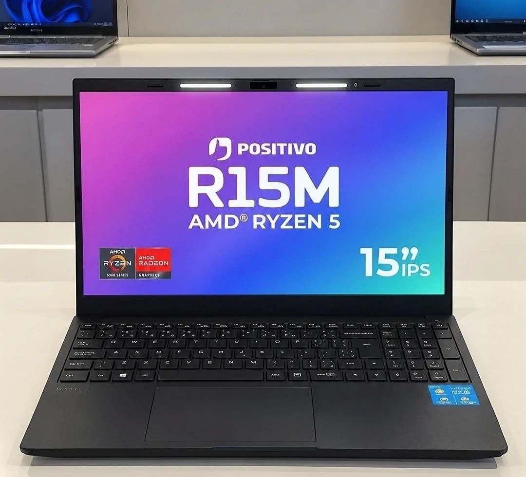 Notebook Positivo Vision R15M AMD Ryzen 5-5625U Linux 8GB RAM 256GB SSD