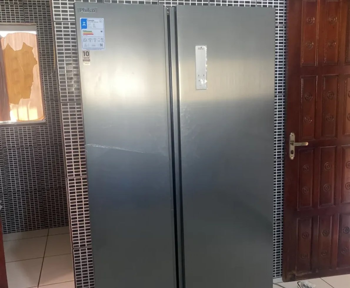 Philco Geladeira Inverter Frost Free Inox com Freezer 437L 127V