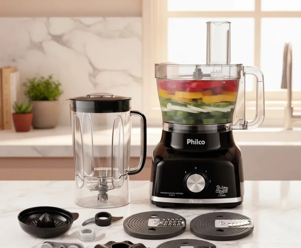 Multiprocessador Philco 1700W 9 em 1 Preto