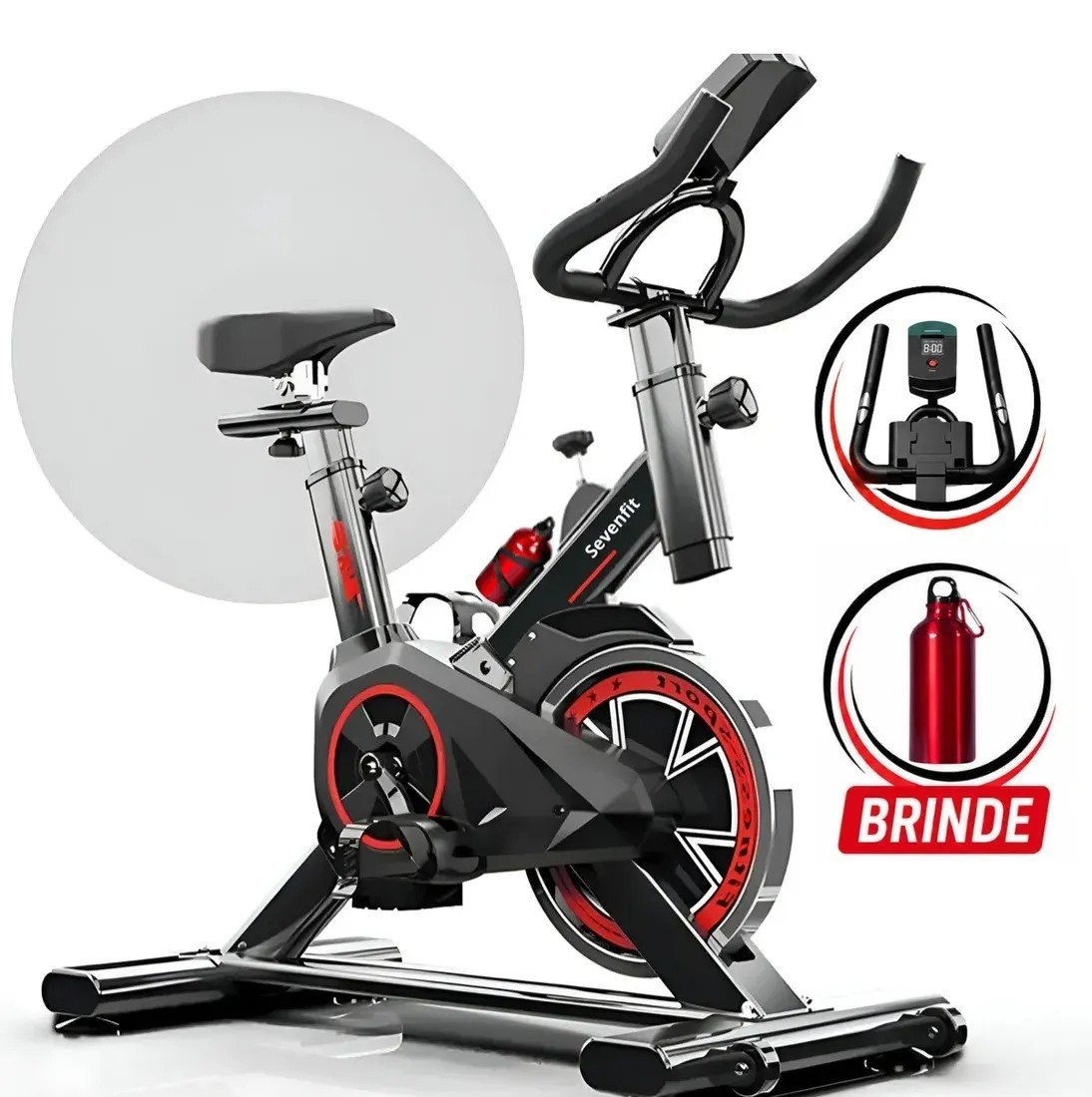 Bicicleta Ergométrica Bike Spinning 6kg Sensação Inércia Fitness Sevenfit