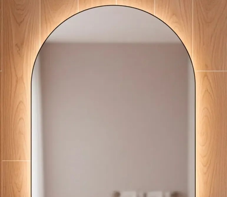 Espelho Orgânico Capela LED 44x64 para Sala, Quarto, Banheiro