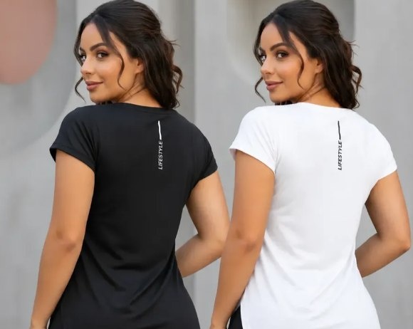 Kit 2 Blusa Academia Feminina Life Style