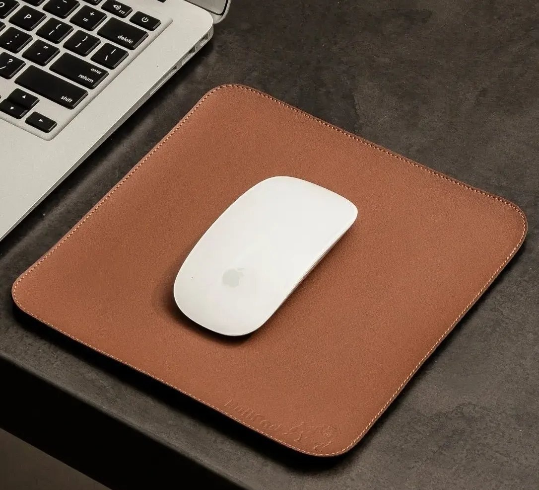 Mousepad Bullpad 20x20cm Fundo Emborrachado Courino Cor Caramelo