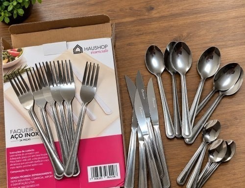 Faqueiro Inox 24 Peças Essenciale HausShop