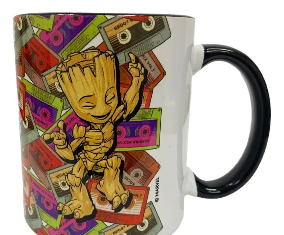 Caneca Groot Marvel 300ml Preta Disney