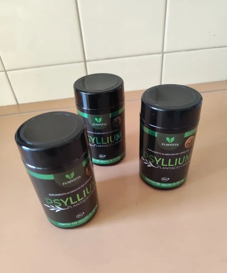 Psyllium 120 Cápsulas 500mg FusionVitta 3 unidades