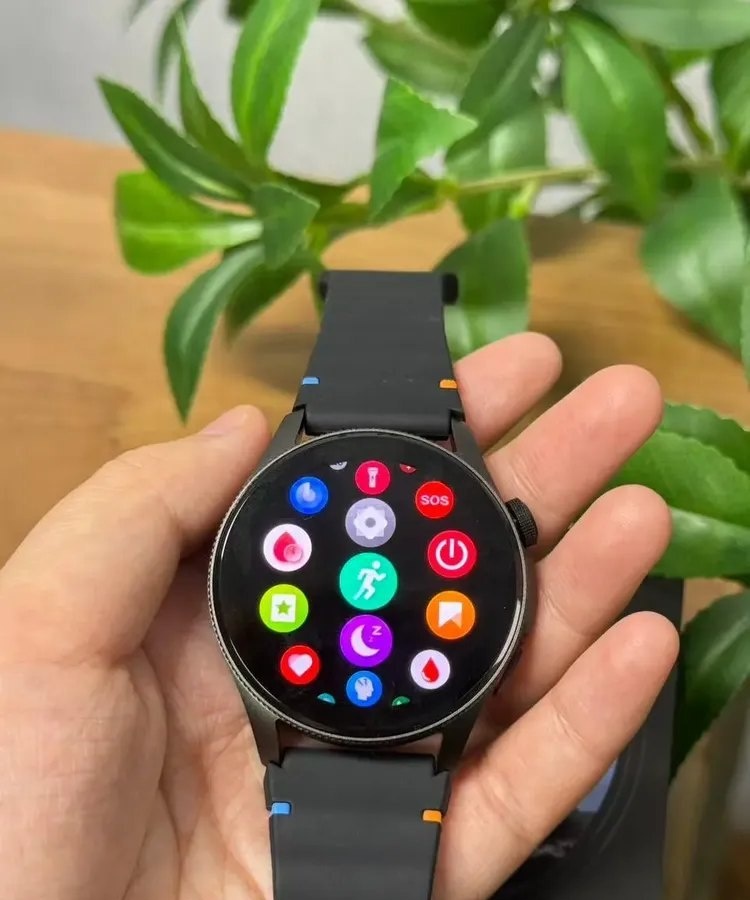 Basike 143 IA Relógio Smartwatch Redondo com GPS, ChatGPT, Assistente de Voz, Chamadas Bluetooth, Resistência à Água 3ATM e 100 Modos de Esporte