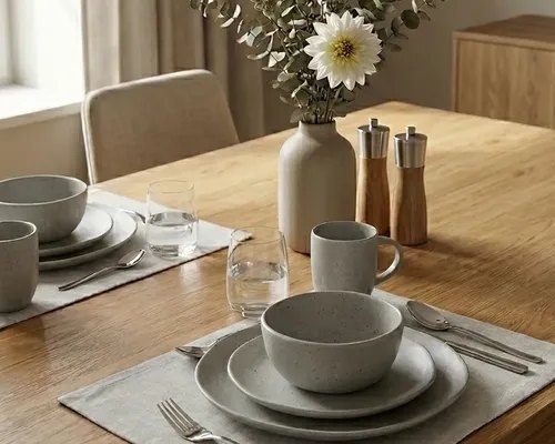 Aparelho De Jantar 16 Peças Organic Gray Alleanza