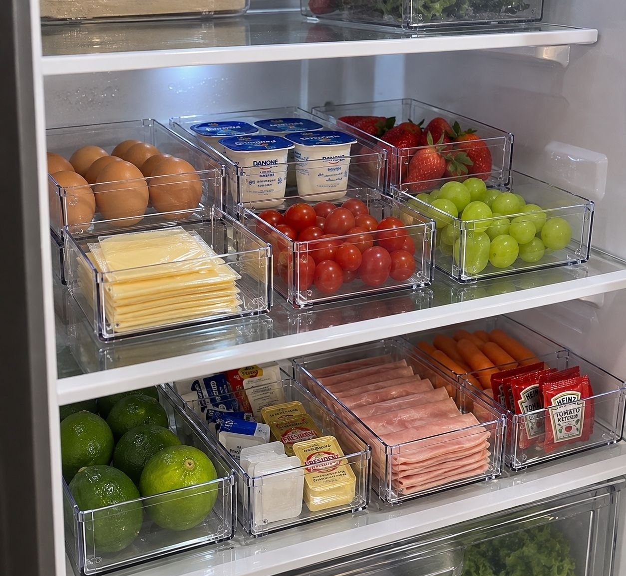 Kit 10 Organizadores Multiuso Modular Gaveta Acrílico Rebirth Cor Cristal