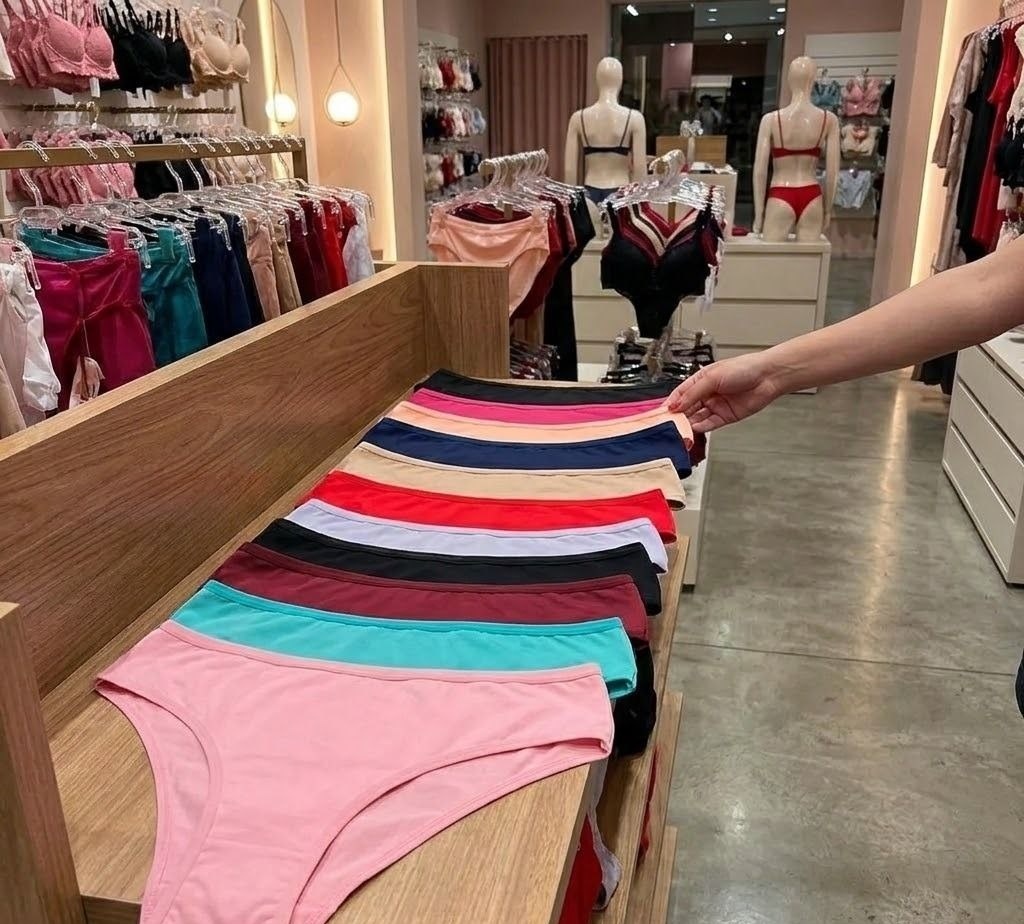 Kit 10 Calcinhas Algodão Tanga Lisa Conforto Básica Feminina