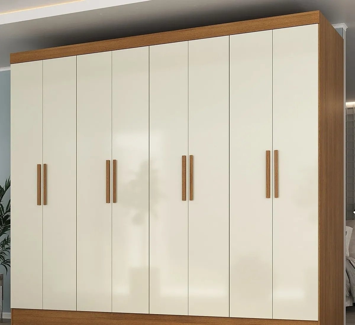 Guarda Roupa Casal 8 Portas 4 Gavetas Jatobá Yescasa